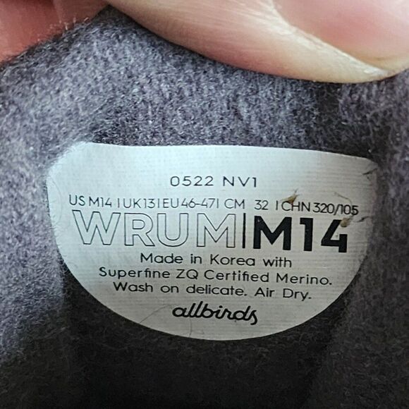 Allbirds Wool Runner Up Mizzles Men\'s Shoes Size 14 Gray main image 6